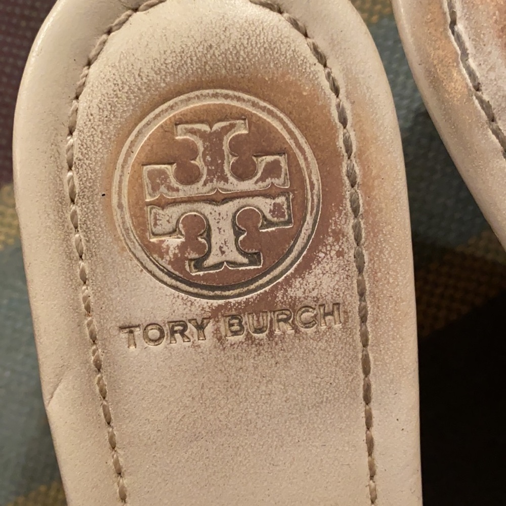Tory Burch Ivory Wedge Sandals, 8 - Picture 6 of 6